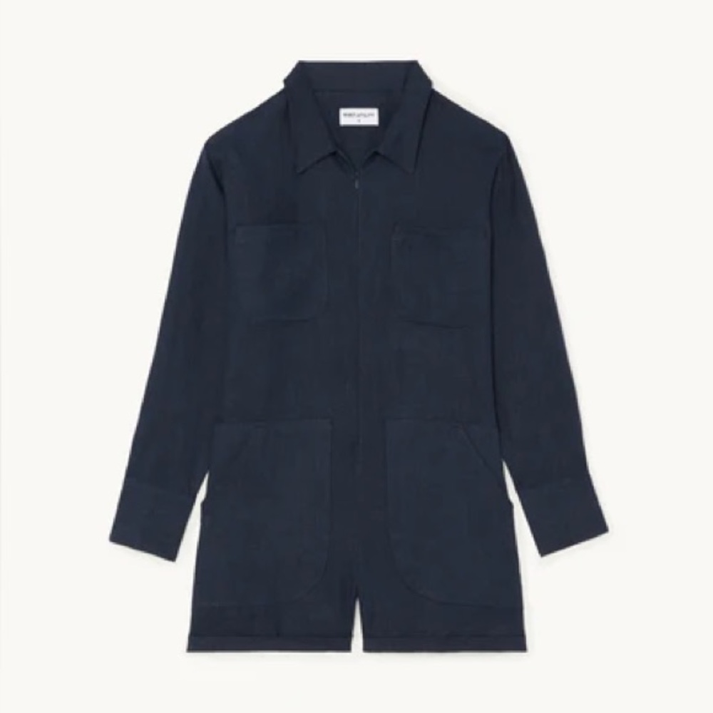 Rivet utility long sleeve jumpsuit